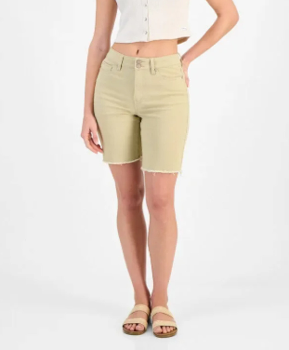 Dollhouse Juniors' HighRise Frayed Bermuda Shorts  Size 7/8